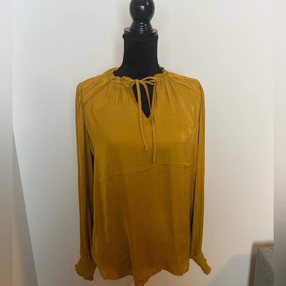 Elegant Harvest gold turmeric  color Blouse size M